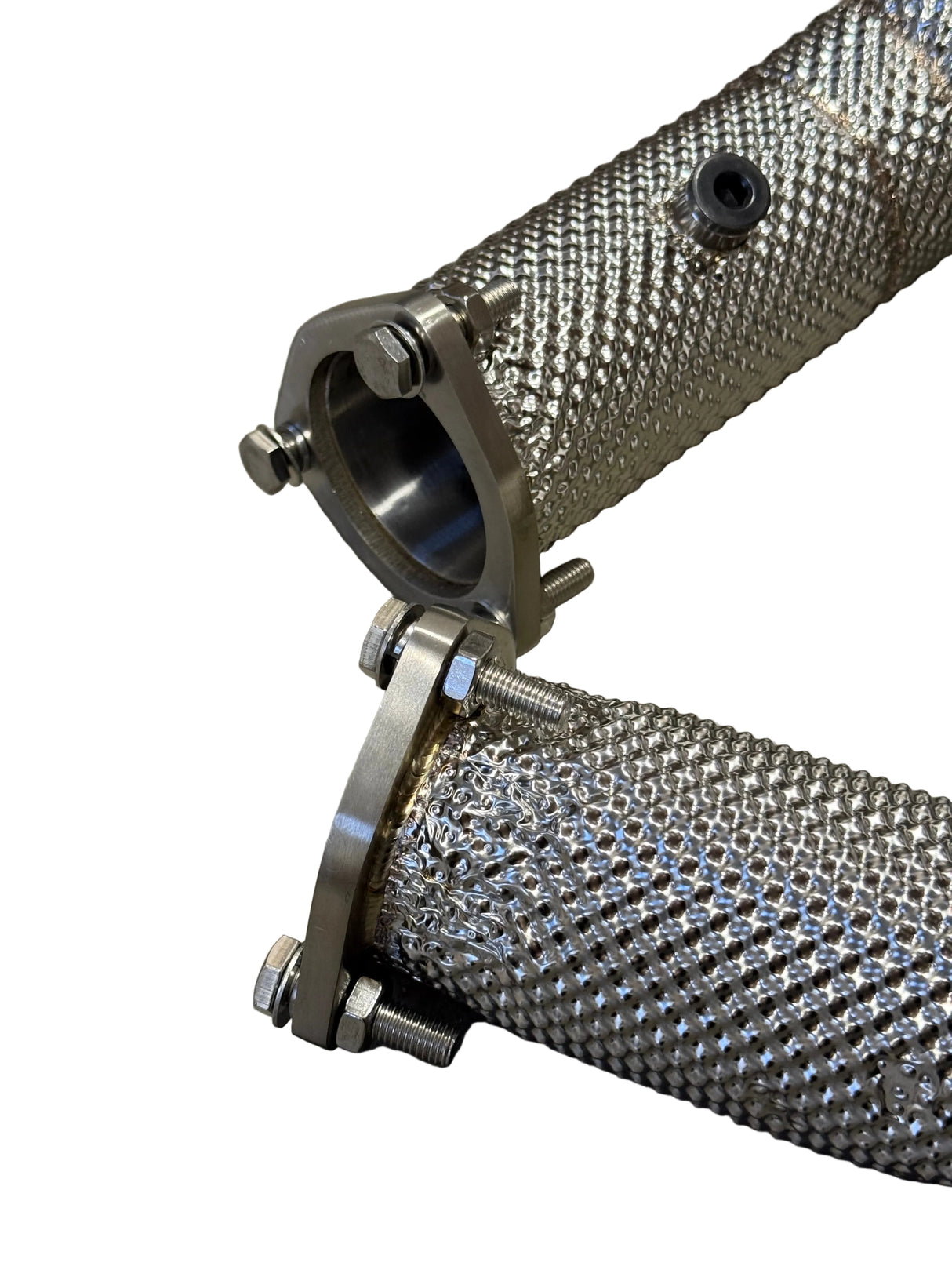 RS6 C8 Catless Race Downpipe W/ Heat Shield - Audi RS6 C8 4.0T