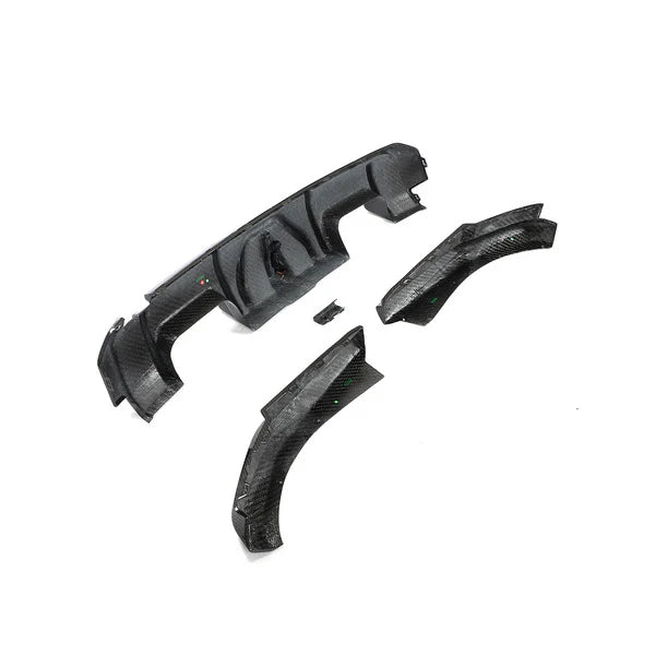 G8X M3/M4 AK Style Dry Carbon Fiber LED Rear Diffuser w/ splitters - G80 M3 G82 G83 M4