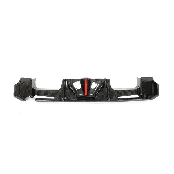 G8X M3/M4 AK Style Dry Carbon Fiber LED Rear Diffuser w/ splitters - G80 M3 G82 G83 M4