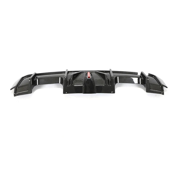 G8X M3/M4 AK Style Dry Carbon Fiber LED Rear Diffuser w/ splitters - G80 M3 G82 G83 M4