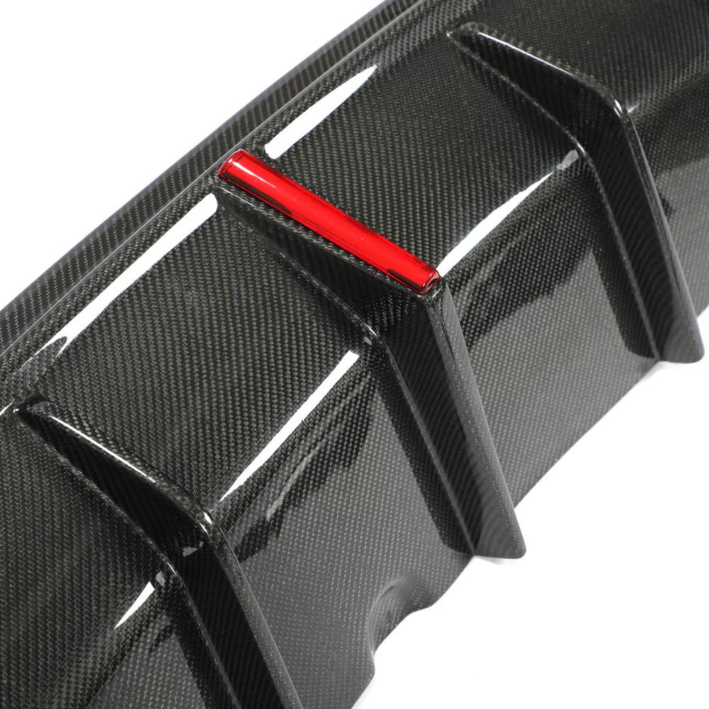 G22 4-Series KB Style LED Carbon Fiber Rear Diffuser 3 Piece - G22 4-Series