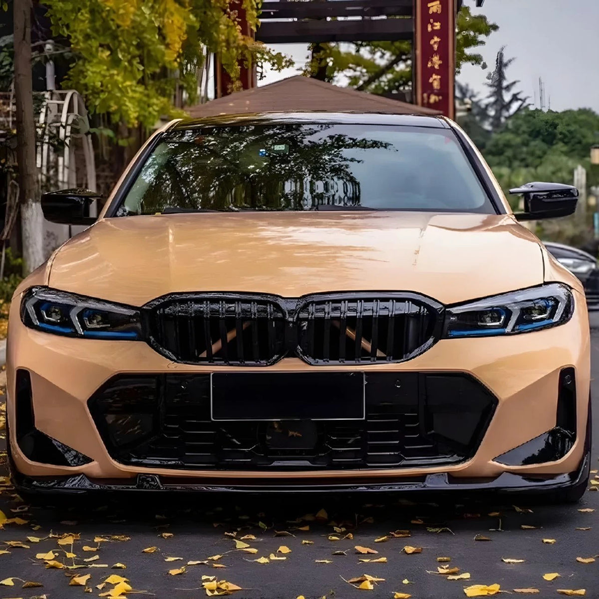 G20 LCI Gloss Black 3D Style Front Lip - G20 3-Series LCI M Sport