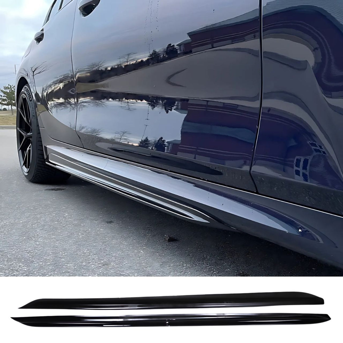 G20 3-Series Gloss Black M Performance style side skirts - G20 3-Series