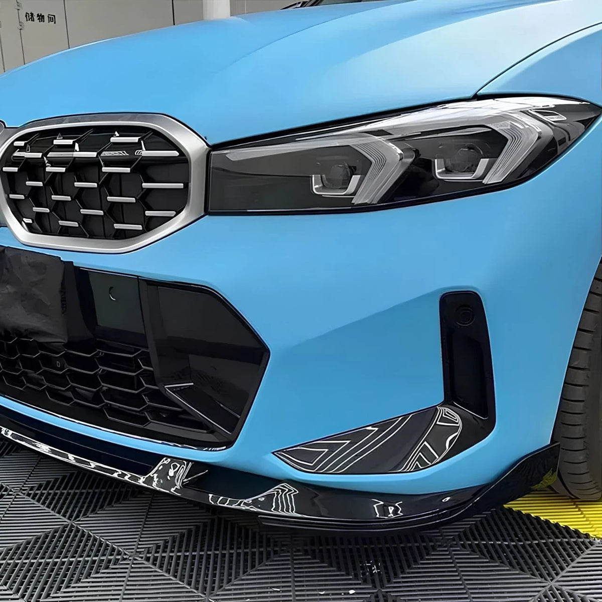 G20 LCI Gloss Black 3D Style Front Lip - G20 3-Series LCI M Sport