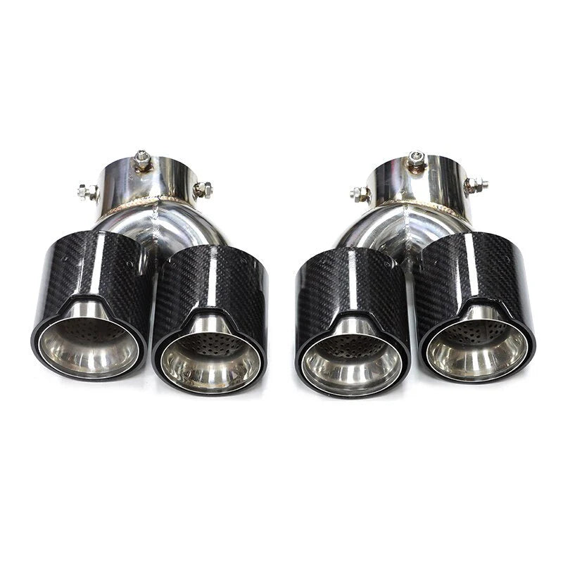 G20/G22/G42 Carbon Fiber M Style Quad Exhaust Tips - G20 3-Series G22 4-Series G42 2-Series