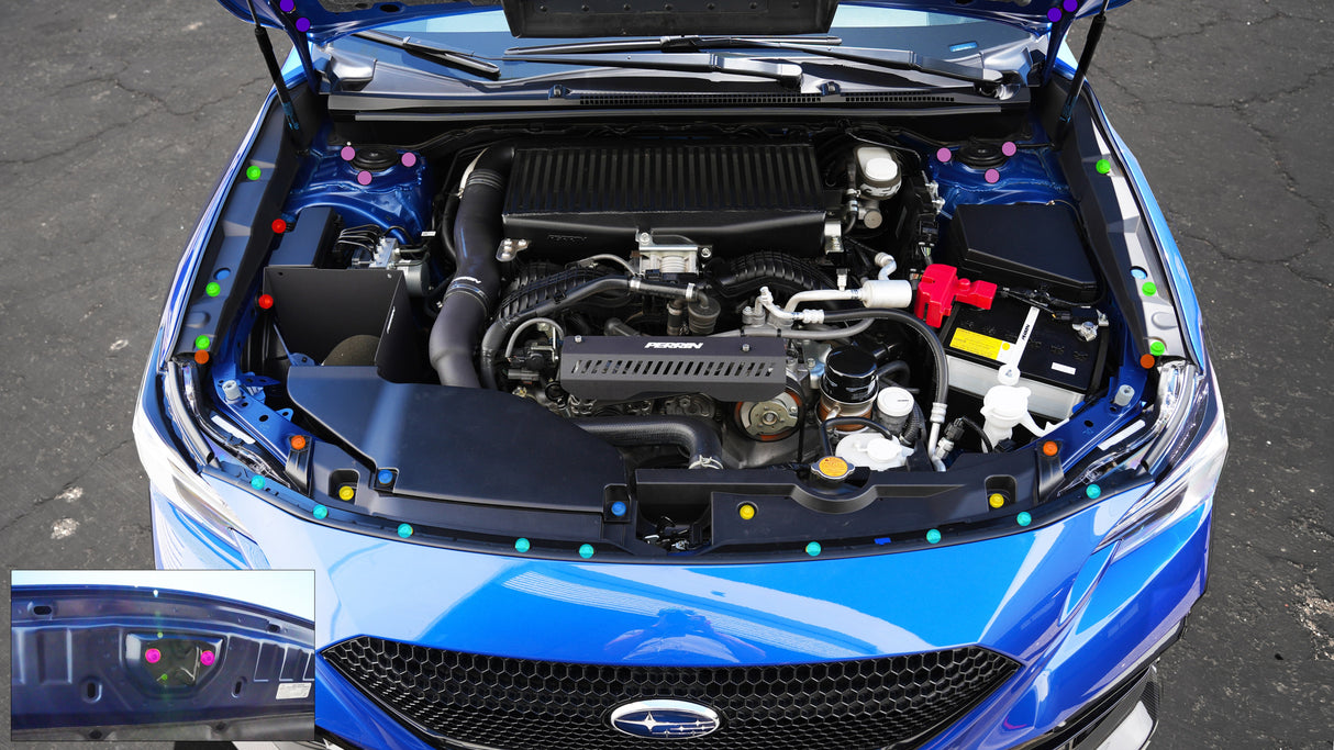 Titanium Subaru Impreza WRX/STI 2022+ Billet Dress Up Hardware Kit (VB)