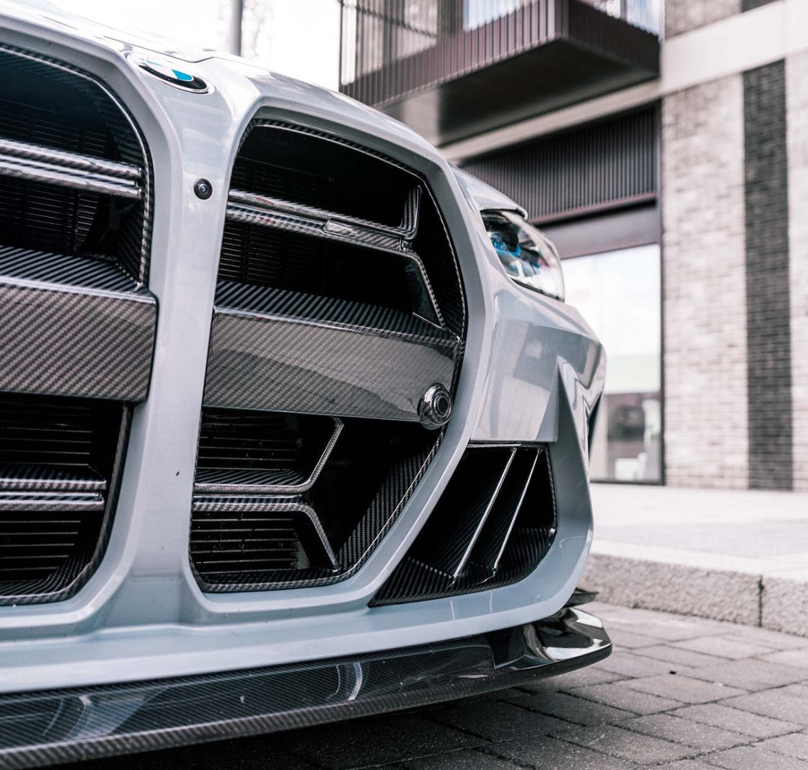 CSL Style Dry Carbon Fiber Front Grille Without ACC (BMW G80/G82/G83 M3/M4) - MidWest Bimmer Supply