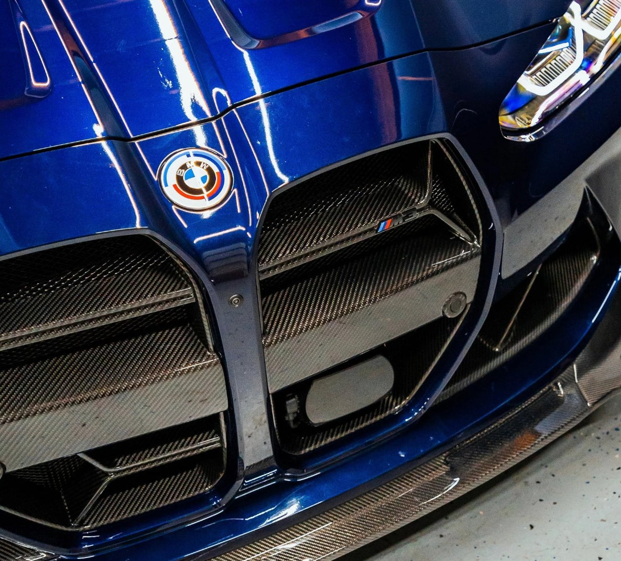 CSL Style Dry Carbon Fiber Front Grille With ACC (BMW G80/G82/G83 M3/M4) - MidWest Bimmer Supply