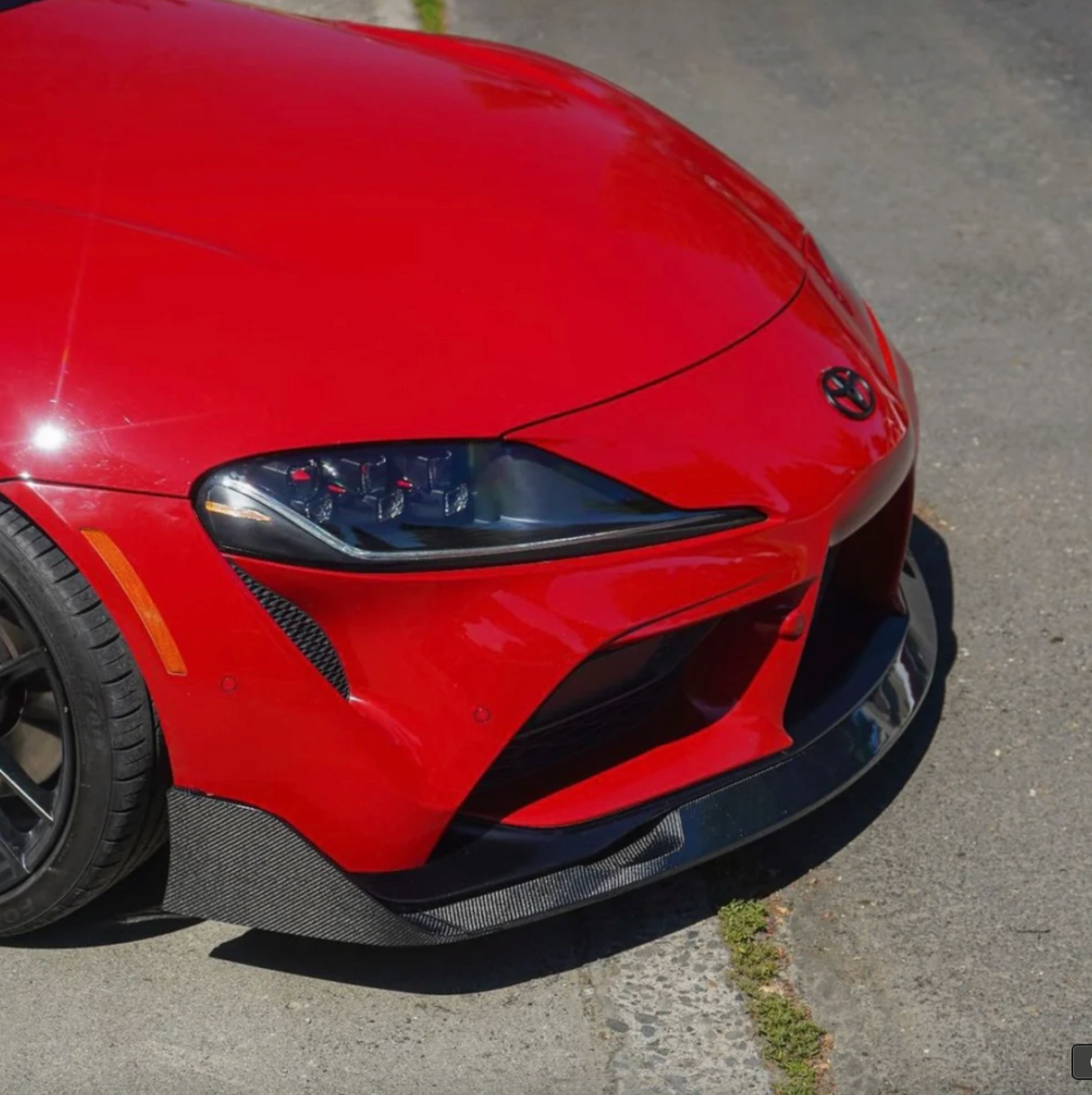 A90/A91 Supra Carbon Fiber Ag Style 3pc Front Lip - A90 A91 Supra