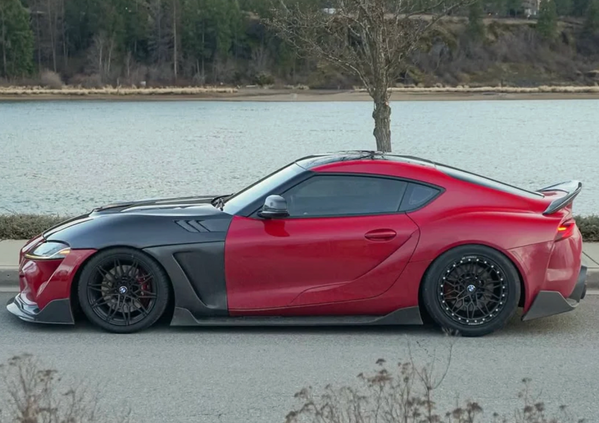 A90/A91 Supra Carbon Fiber AG Style Side Skirts - A90 A91 Supra