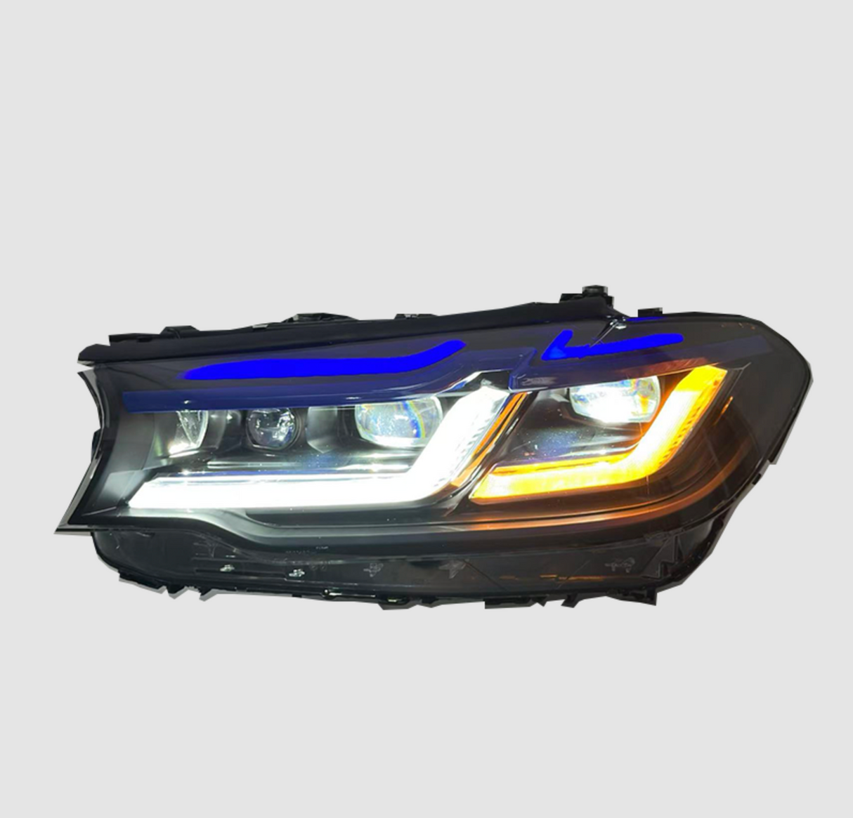 G30 LCI Style Headlights Yellow/White Switchback - F90 M5 G30 G38 5-Series LCI & Pre-LCI