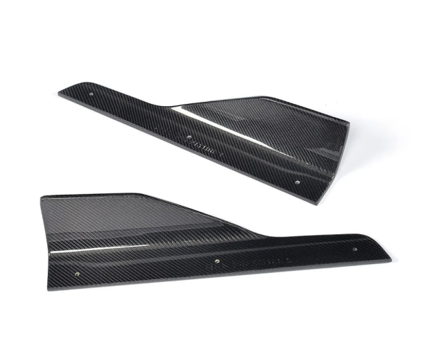 F30 3-Series Carbon Fiber Side Skirt Extension Splitters - F30 3-Series M-Sport