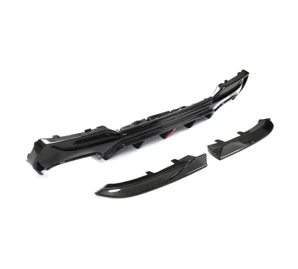 G22 4-Series KB Style LED Carbon Fiber Rear Diffuser 3 Piece - G22 4-Series