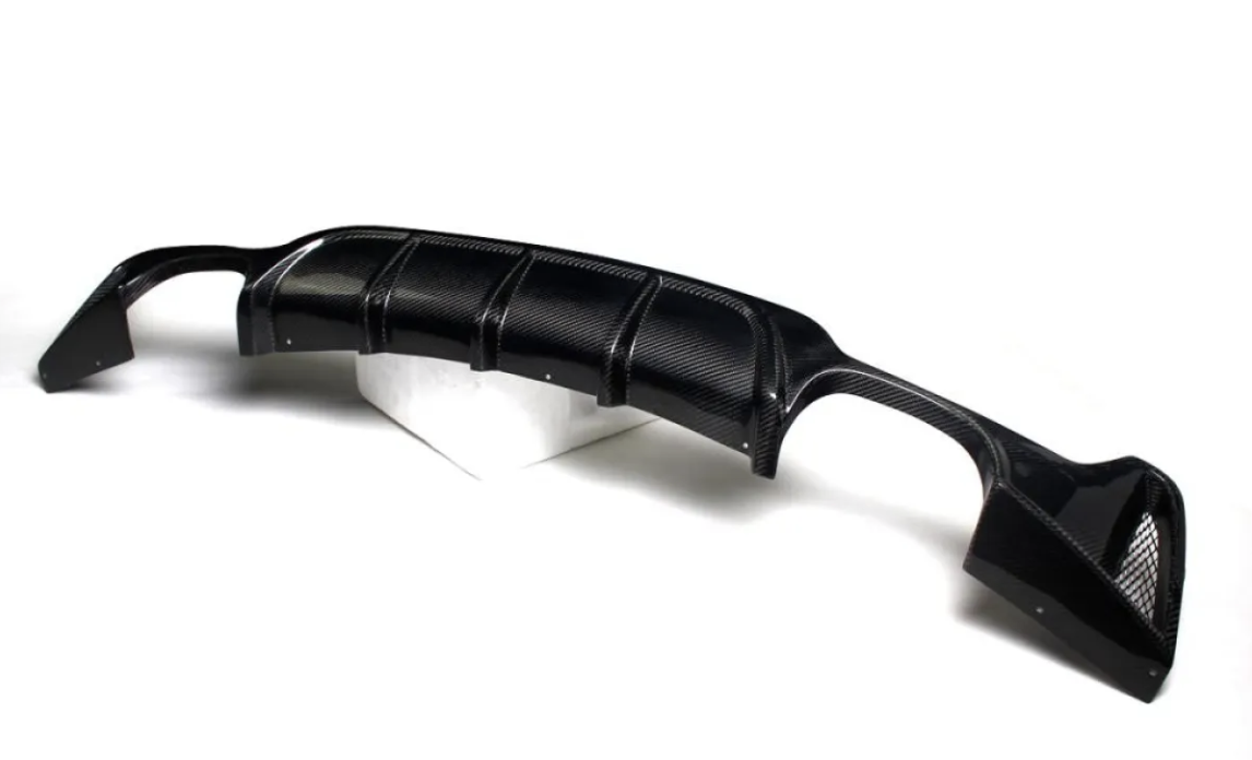 F3X 4-Series MP Style Carbon Fiber Rear Diffuser Quad Tips - F32 F33 F36 4-Series