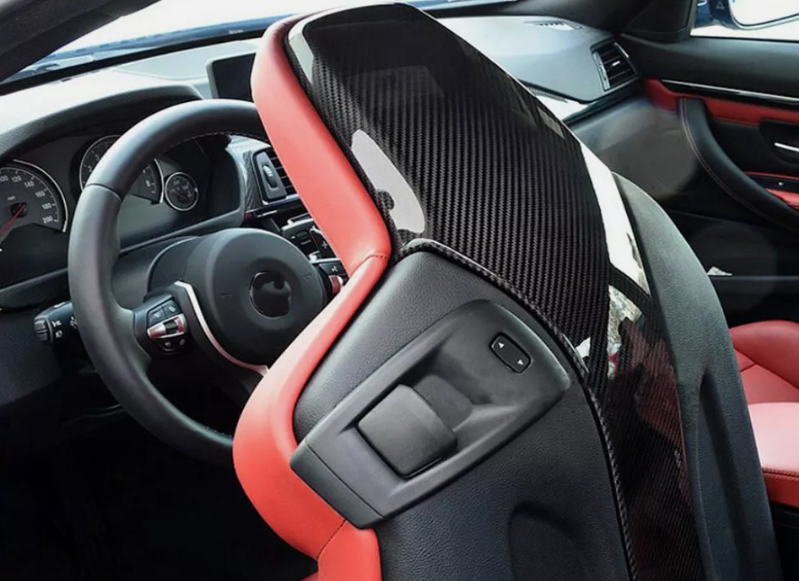 Dry Carbon Fiber Back Seat Covers (F80 M3 | F82/F83 M4) - MidWest Bimmer Supply