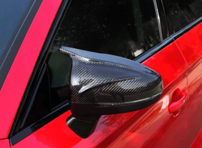 Carbon Fiber M Style Mirror Replacement Mirror Caps - Audi A3 S3 RS3 W/ Lane Assist