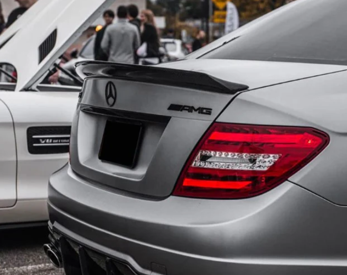 Carbon Fiber V Style Trunk Spoiler - Mercedes-Benz W204 C-Class C63 Coupe