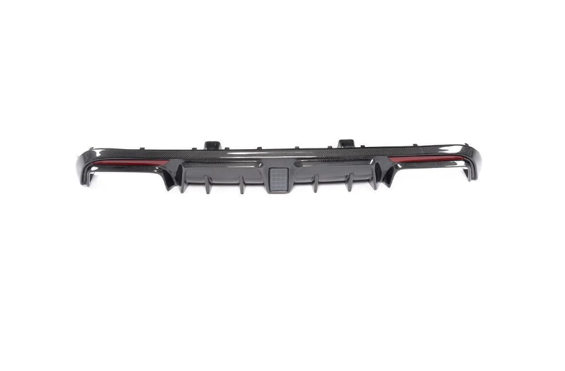 Carbon Fiber B Style Rear Diffuser W/ LED Light - Mercedes-Benz W205 C63 C43 C300 & More