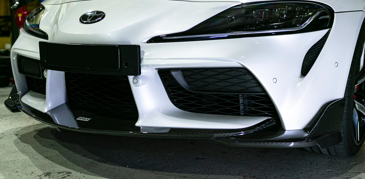 A90 Supra Carbon Fiber TOM R Style Front Lip - A90 A91 Supra