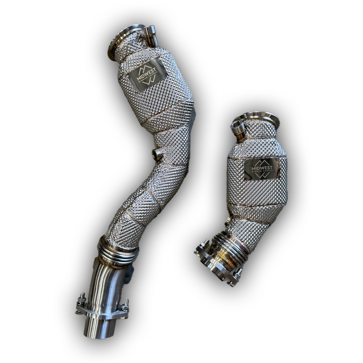 S55 Resonated Downpipes w/heatshield - F80 M3 | F82/F83 M4 | F87 M2C
