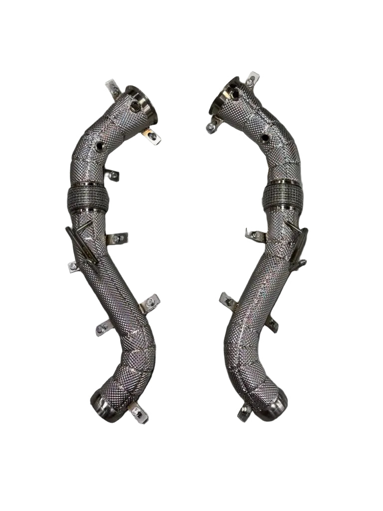 570s Catless Race Downpipes W/ Heat Shield - McLaren 570 570s 570GT 2015+