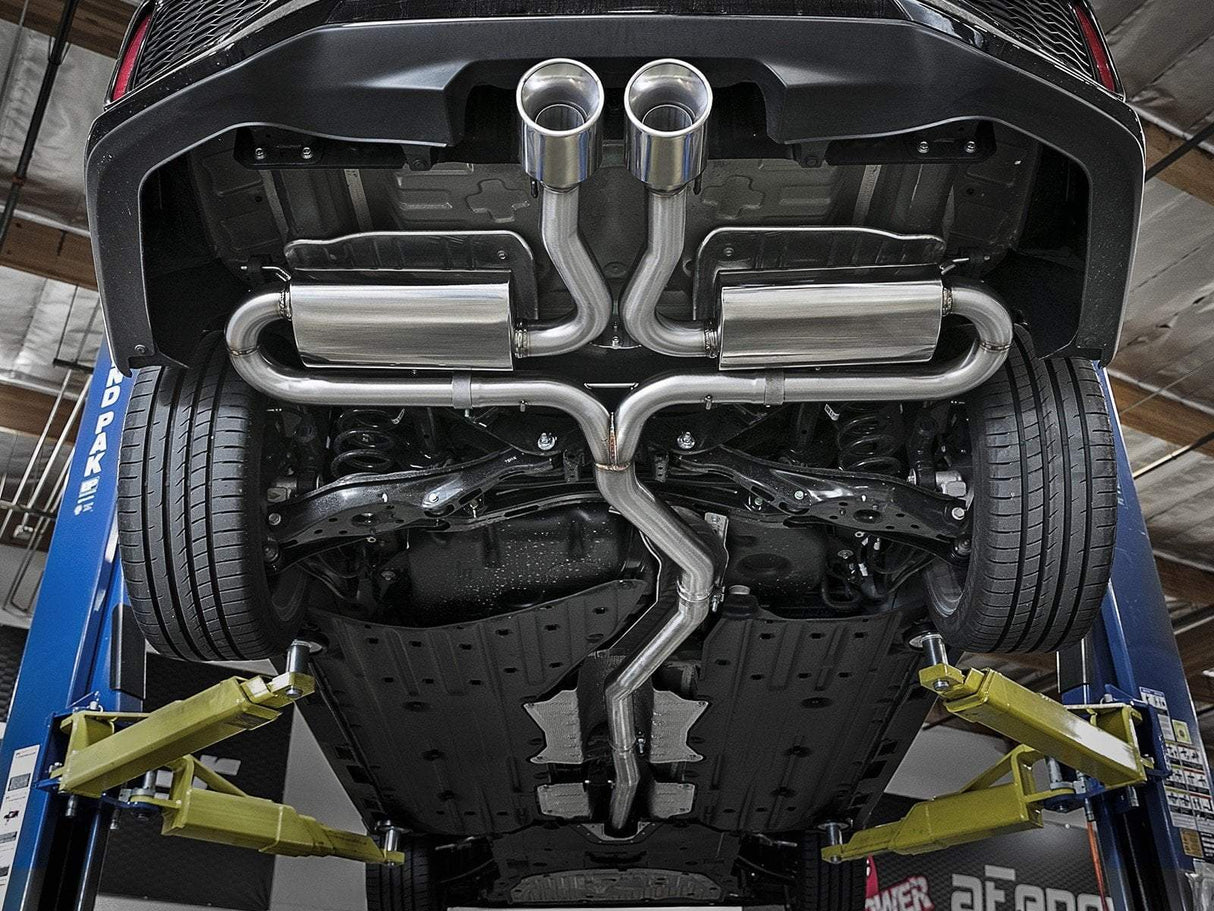 aFe Takeda 3" to 2-1/2" 304SS Cat-Back Exhaust | 2017-2021 Honda Civic Si Sedan (49-36621)