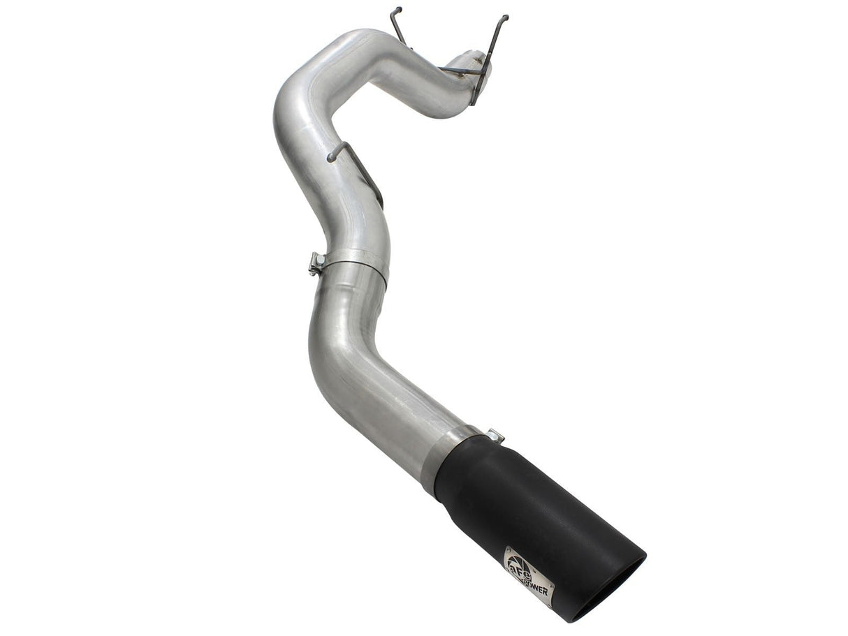 aFe Power MACH Force-Xp 5" DPF-Back Stainless Steel Exhaust System w/Black Tip | 2013-2014 RAM Diesel Trucks 13-14 L6-6.7L Mega Cab (49-42039-B)