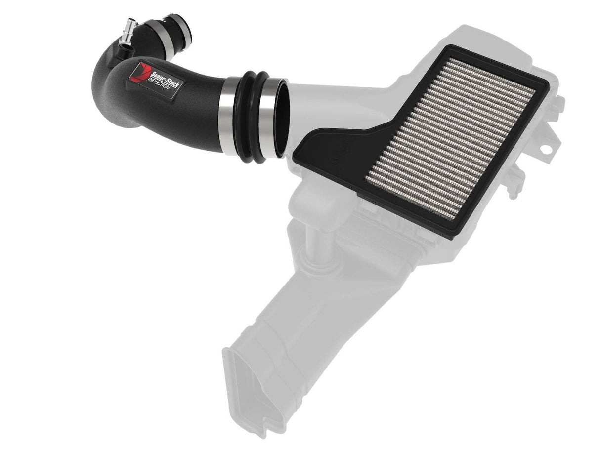 aFe Super Stock Induction System w/Dry S Filter | 2015 - 2017 Ford Mustang V6 (55-10007D)