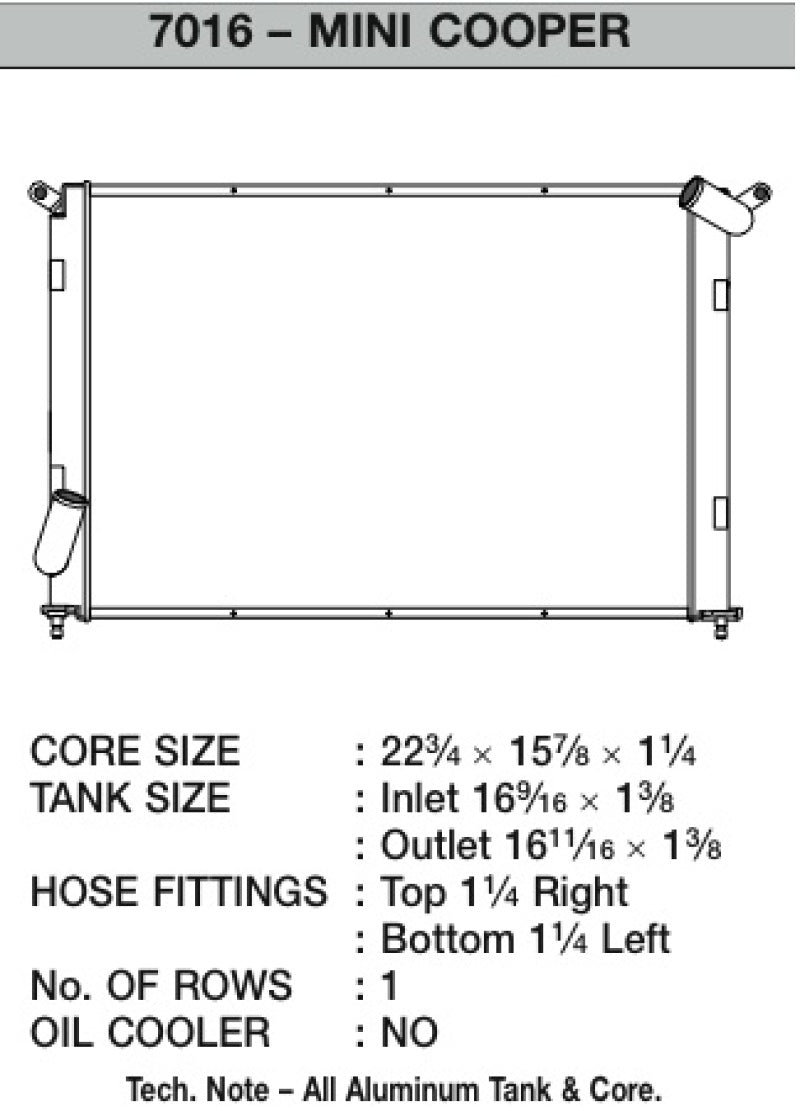 CSF Radiator - Mini R53 Cooper S 02-06 M/T