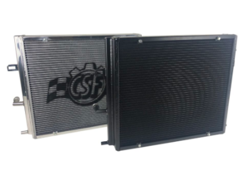 CSF Front Mount Triple-Pass Heat Exchanger w/Rock Guard - Black - BMW B58/ B48