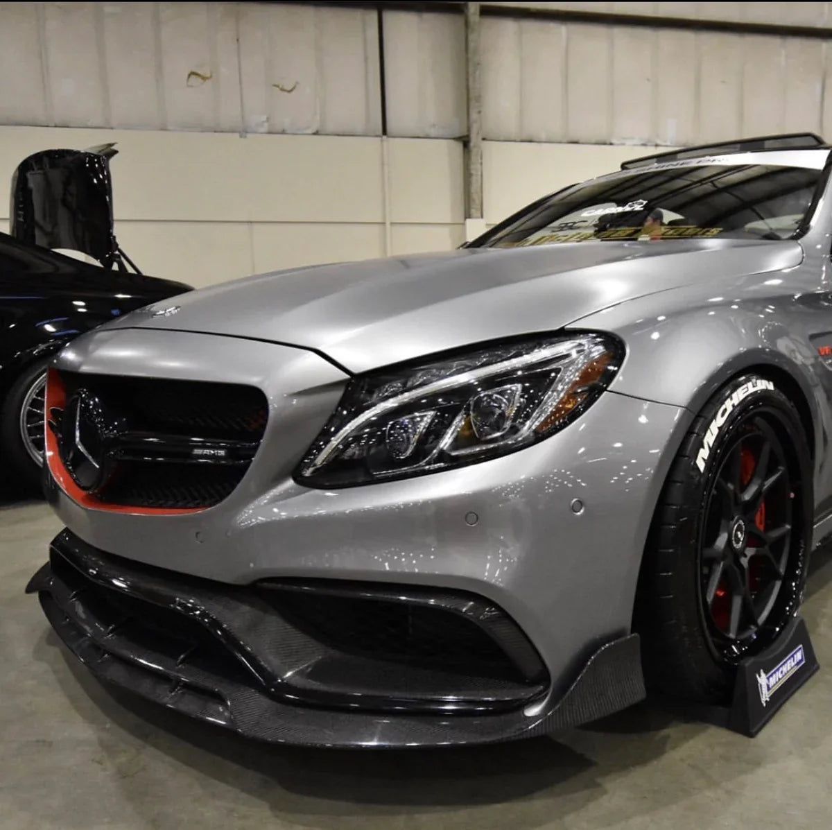 W205 C63 Carbon Fiber Brabus Style Front Lip