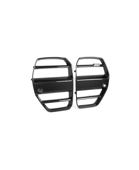 ST Style Dry Carbon Fiber Front Grille Without ACC (BMW G80/G82/G83 M3/M4) - MidWest Bimmer Supply