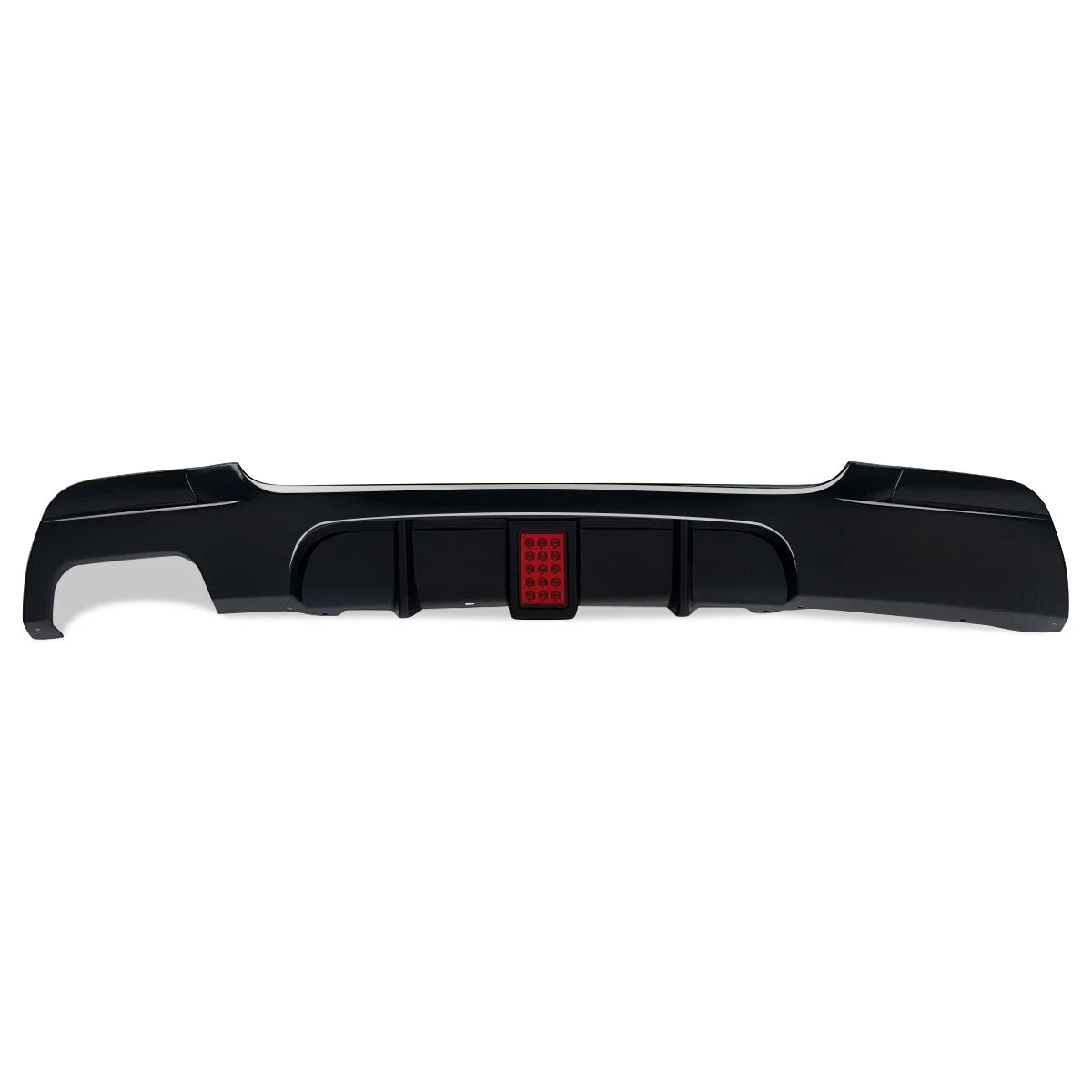 E92/E93 Gloss Black LED F1 Style Rear Diffuser - E92/E93 3-Series Single Exhaust Tip