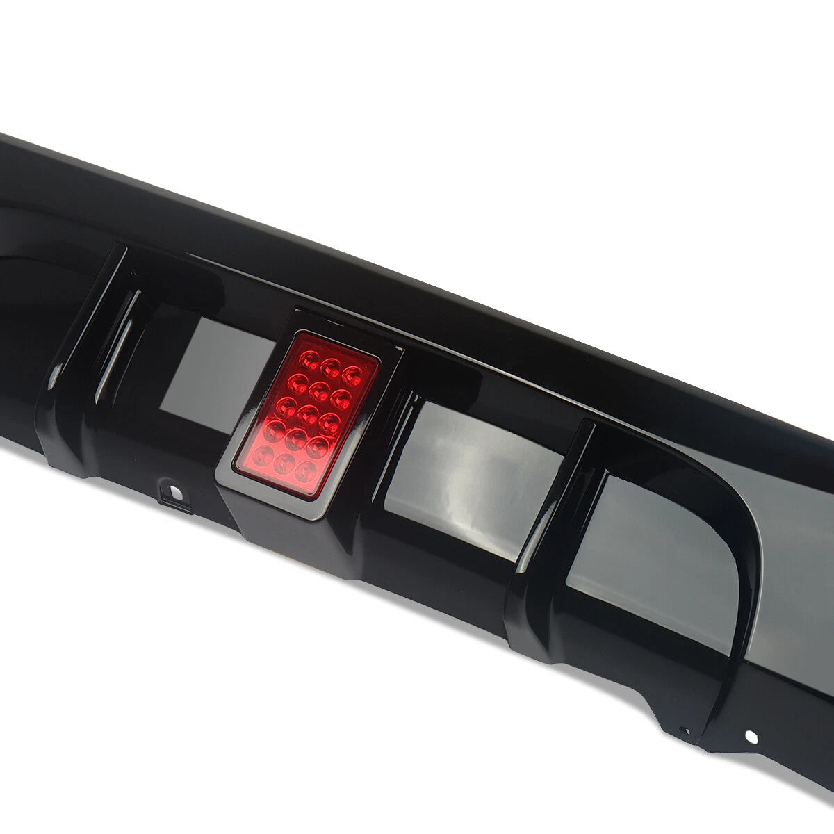 E92/E93 Gloss Black LED F1 Style Rear Diffuser - E92/E93 3-Series Single Exhaust Tip