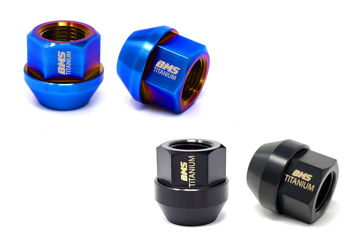 BMS Elite Titanium Lug Nuts - M14x1.25 - Cone Seat - Set of 20 - MidWest Bimmer Supply