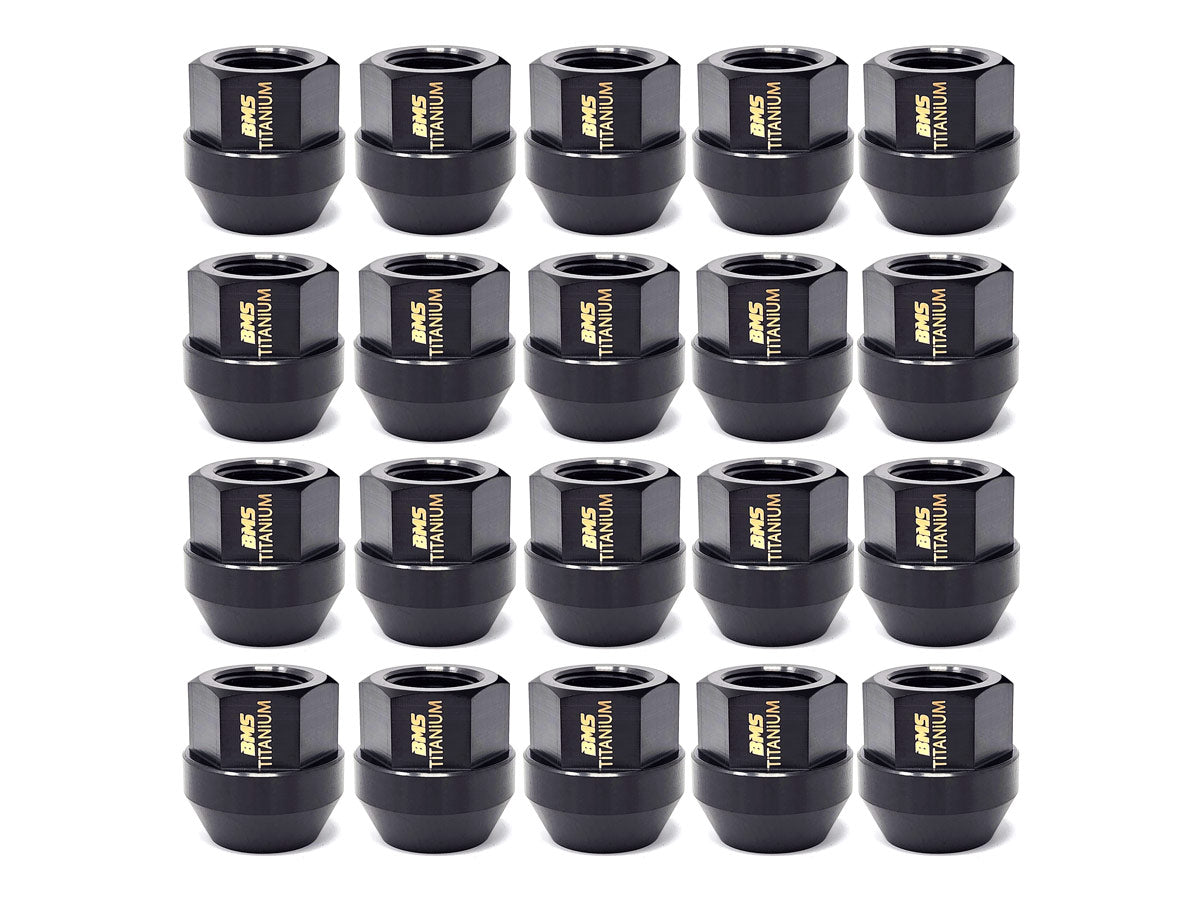 BMS Elite Titanium Lug Nuts - M14x1.25 - Cone Seat - Set of 20 - MidWest Bimmer Supply