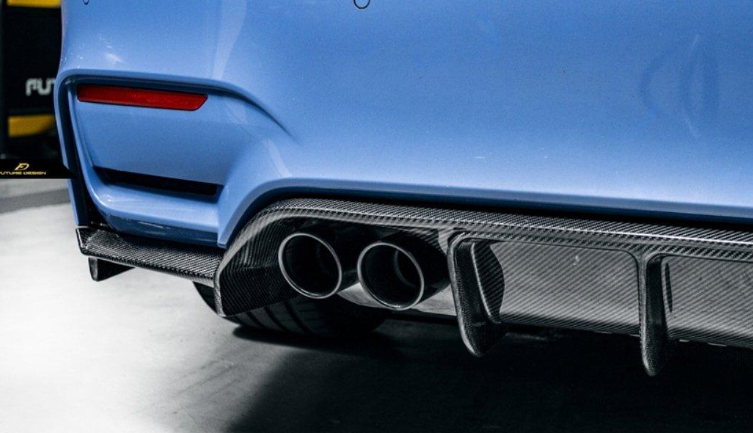 Carbon Fiber V Style Rear Diffuser (F80 M3 | F82/F83 M4) - MidWest Bimmer Supply