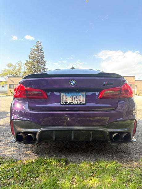 F90 M5 3D Style Carbon Fiber Rear Diffuser - F90 M5