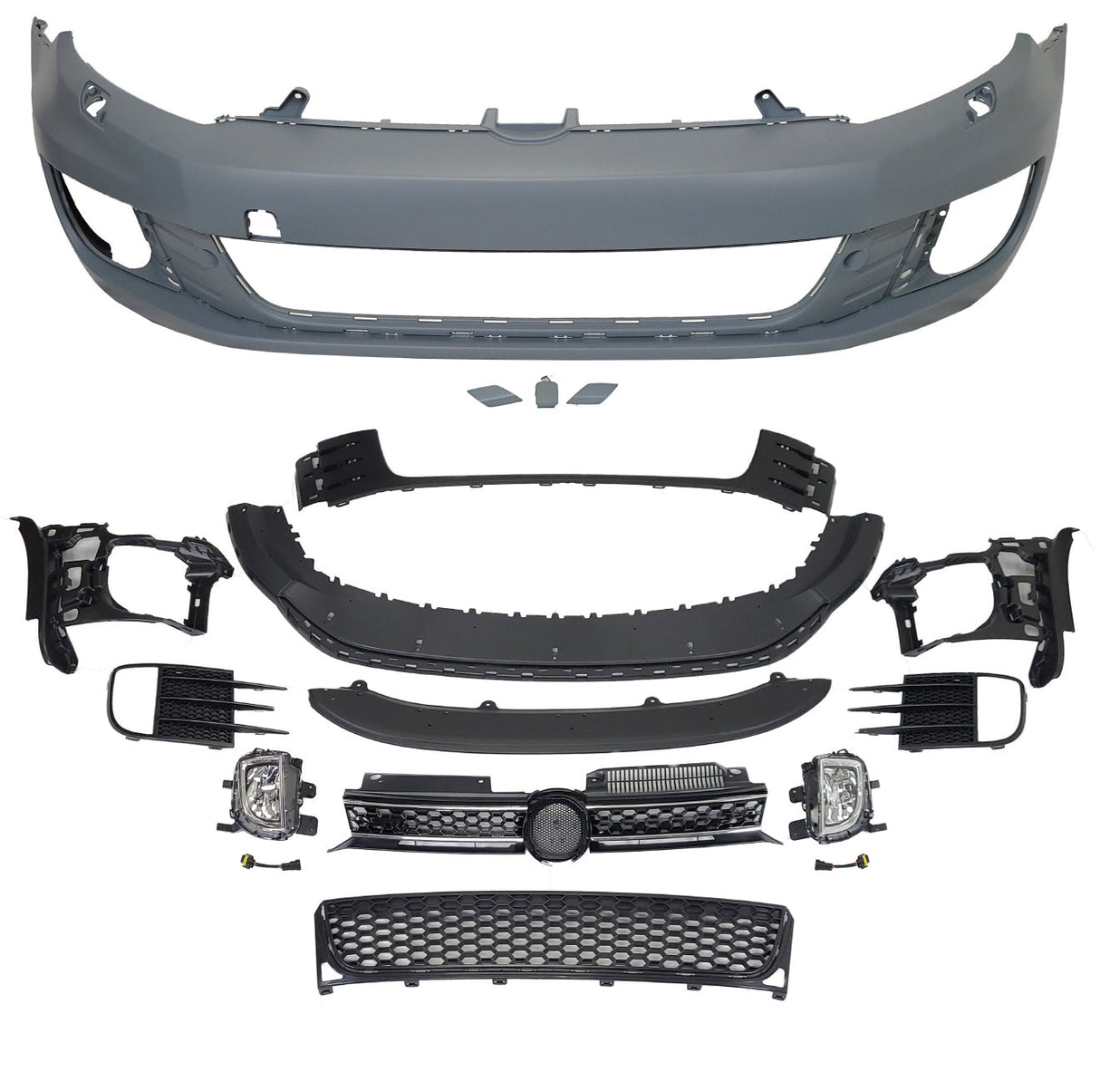 2010-2014 VolksWagen MK6 Golf GTI Look Front Bumper with Grille
