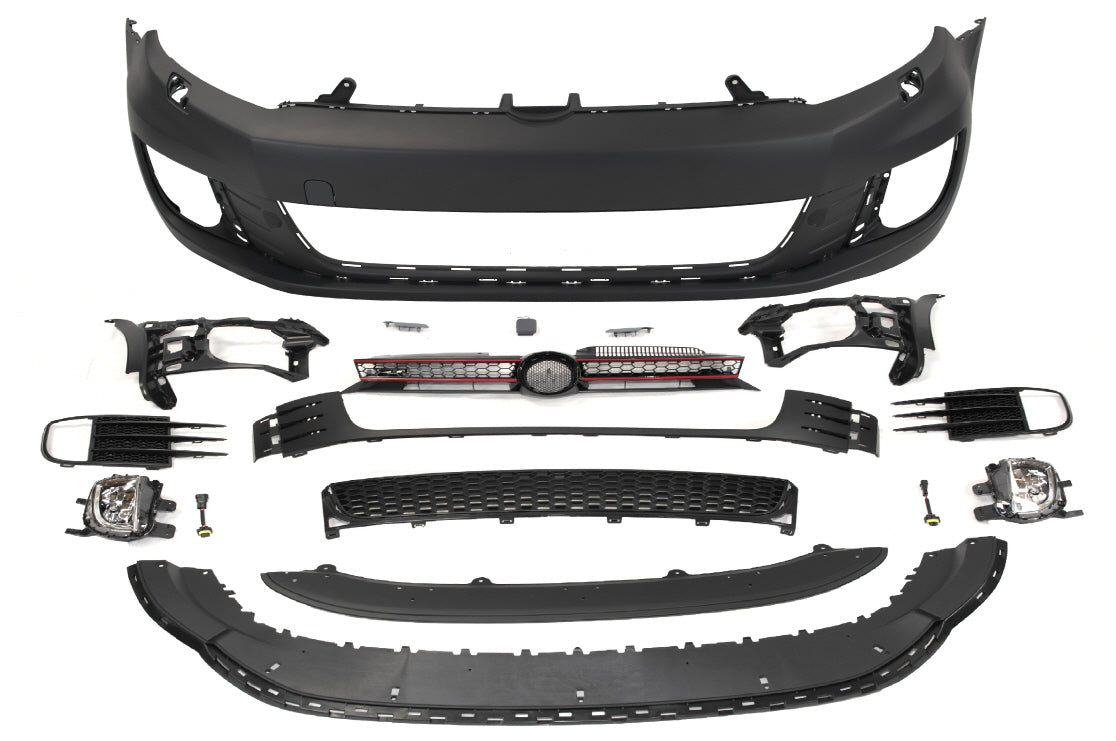 2010-2014 VolksWagen MK6 Golf GTI Look Front Bumper with Grille