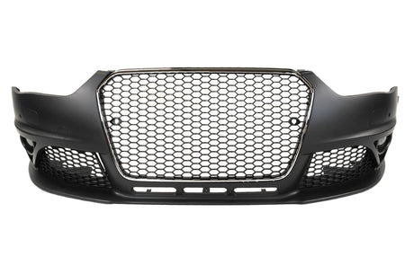 2013-2016 B8.5 Audi A4, RS4 Style Front Bumper W/ Chrome Grille