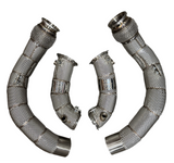MBS S63 Catless Heat shield Race Downpipes - F90 M5 F91 F92 F93 M8