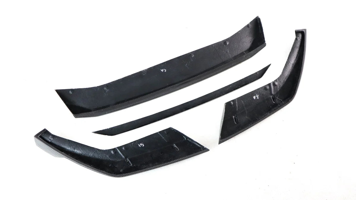F90 LCI Carbon Fiber M Style Front Lip 4pc - F90 M5 LCI 2021+