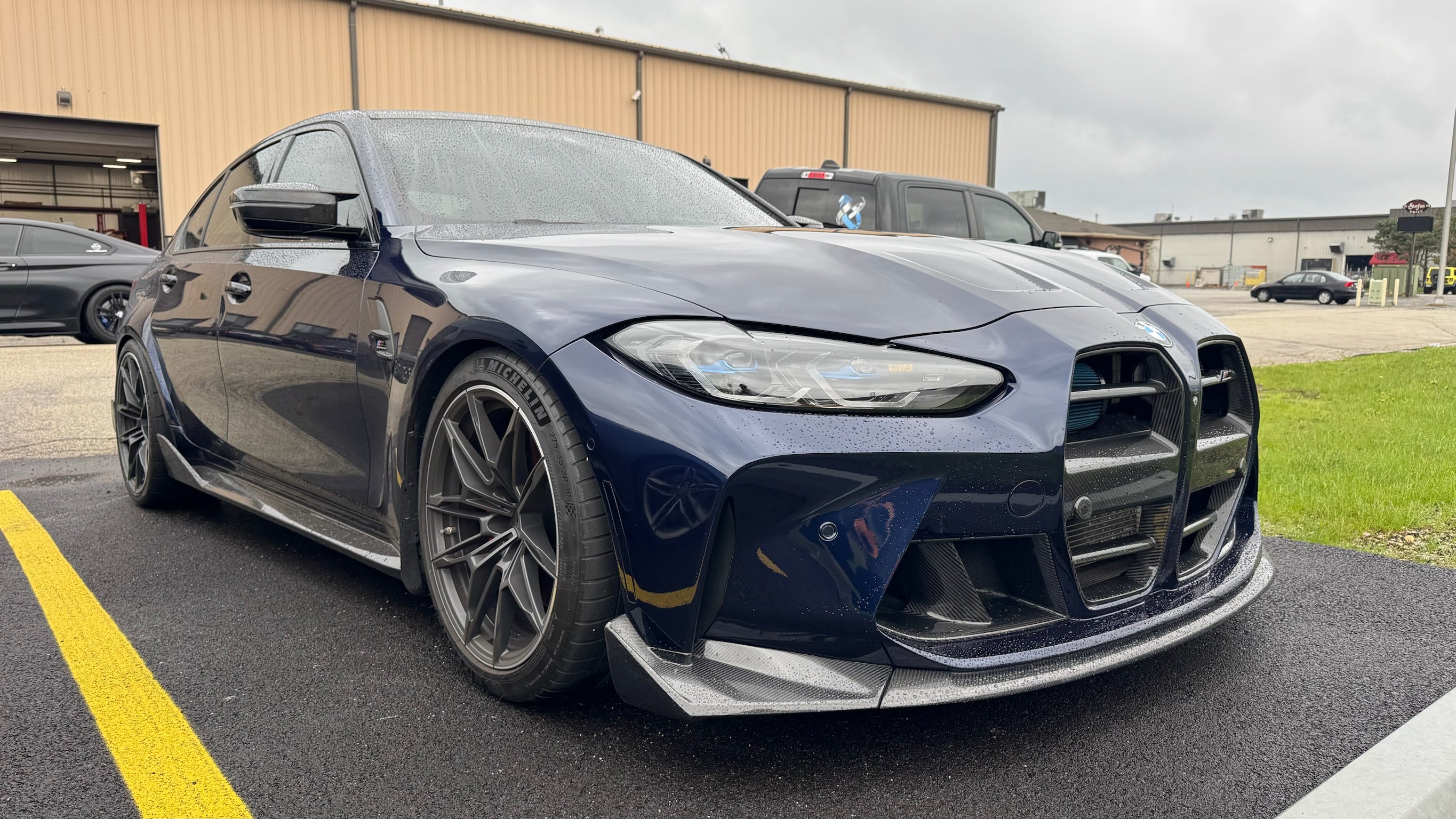 G8X M3/M4 CSL Style Dry Carbon Fiber 3-Piece Front Lip (BMW G80 M3