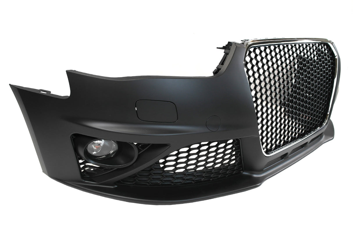 2013-2016 B8.5 Audi A4, RS4 Style Front Bumper W/ Chrome Grille