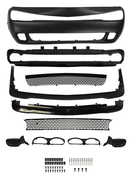 2015-2023 Dodge Challenger SRT Hellcat Style Front Bumper W/ LIP