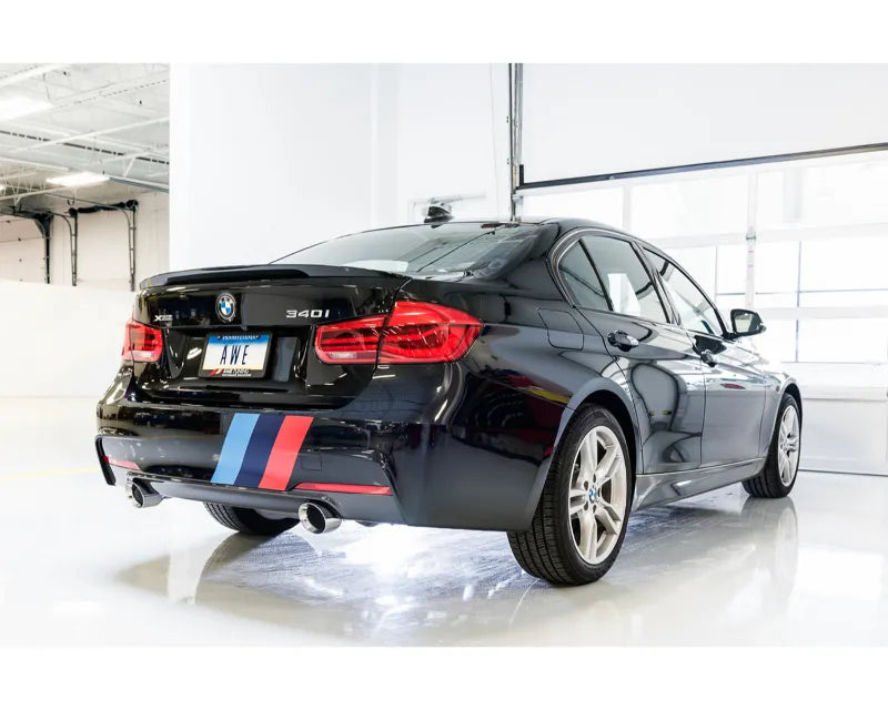 AWE Touring Edition Axle Back Exhaust for BMW F3X 340i / 440i - Diamond Black Tips (102mm) (3010-33042)