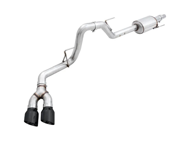 AWE 0FG Single Exit Exhaust for '15-'20 F-150 - 4.5" Diamond Black Tips (3015-23058)