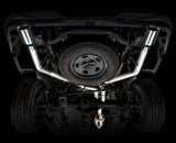 AWE 0FG Dual Rear Exit Catback Exhaust for 4th Gen RAM 1500 5.7L (without bumper cutouts) - Chrome Silver Tips (3015-32101)