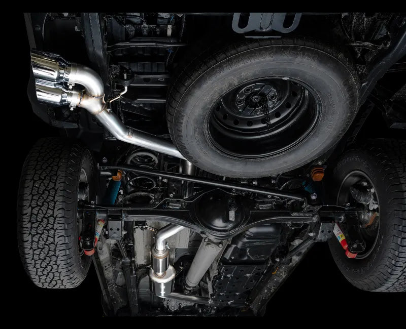 AWE 0FG Exhaust for 4th Gen Toyota Tacoma - Dual Chrome Silver Tips (3015-32254)
